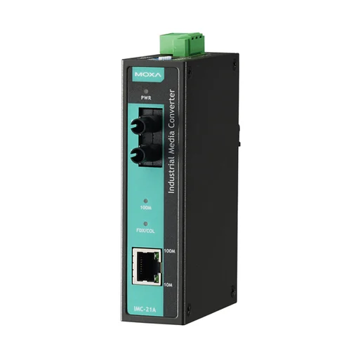 IMC-21A-M-ST Медиаконвертер Ethernet 10/100BaseTX в 100BaseFX (многомодовое оптоволокно) в металлическом корпусе MOXA IMC-21A-M-ST Медиаконвертер Ethernet 10/100BaseTX в 100BaseFX (многомодовое оптоволокно) в металлическом корпусе MOXA